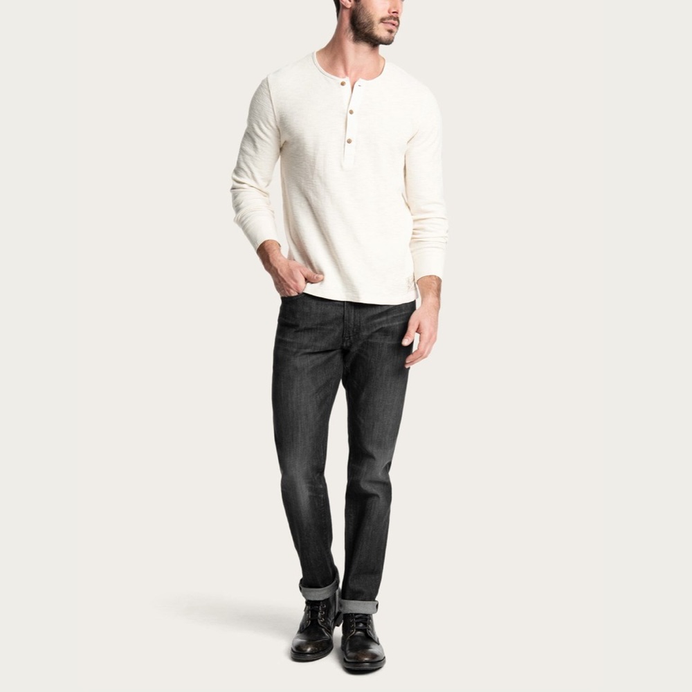 FRYE Harrison Slim Straight Jean Black Washed